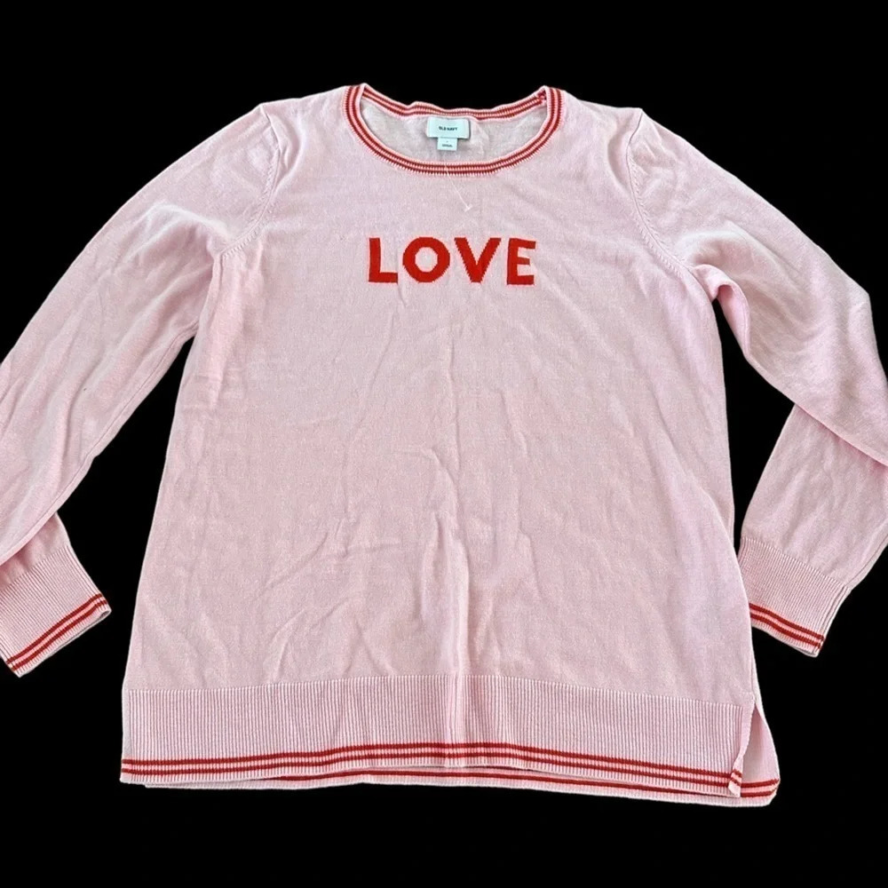 NWOT Old Navy Womens Large Pink‎ Love Sweater Top Knit Soft New